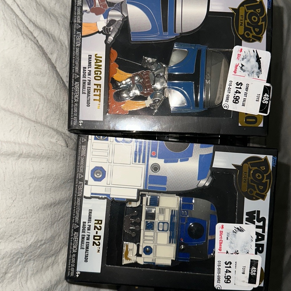 POP! Pins 2 for 1 Jango getting and R2-D2